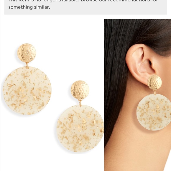 BP. Glitter Resin Disc Drop Earrings